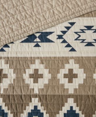 Montana Printed Cotton Oversized 3 Piece Quilt Mini Set, King/California King