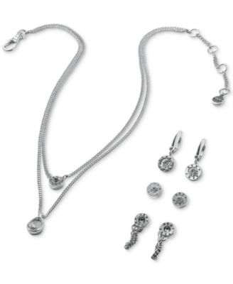 Dkny Silver Tone Or Gold Tone Crystal Logo Jewelry Collection