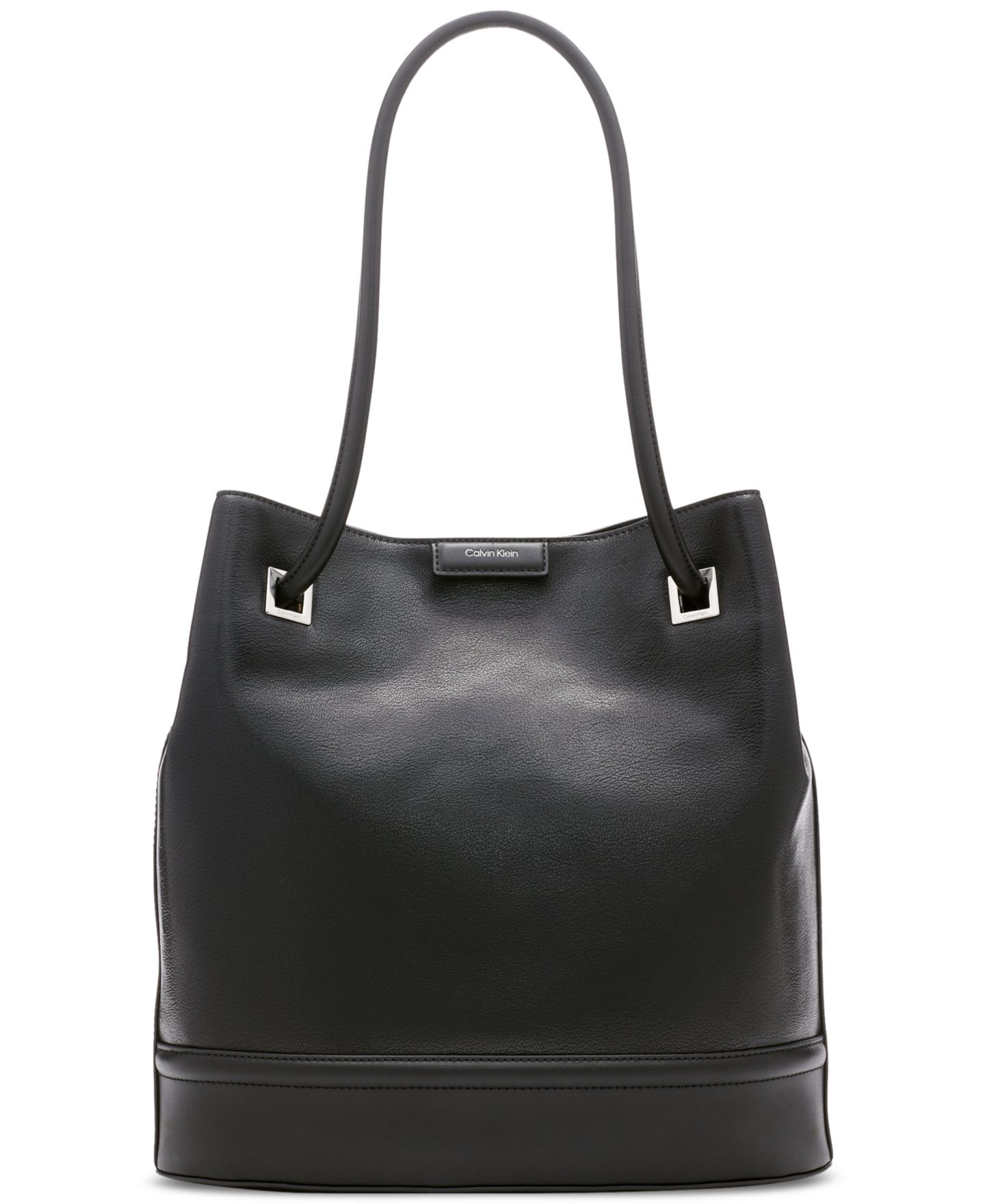 Женская сумка Calvin Klein Ash Tote with Magnetic Snap, цвет: Чёрный / Серебряный — фото 1