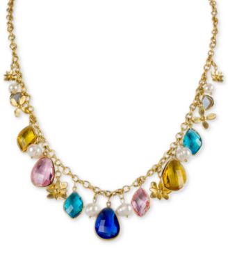 Patricia Nash - Gold-Tone Multi Charm Short Necklace, 18" + 3" extender