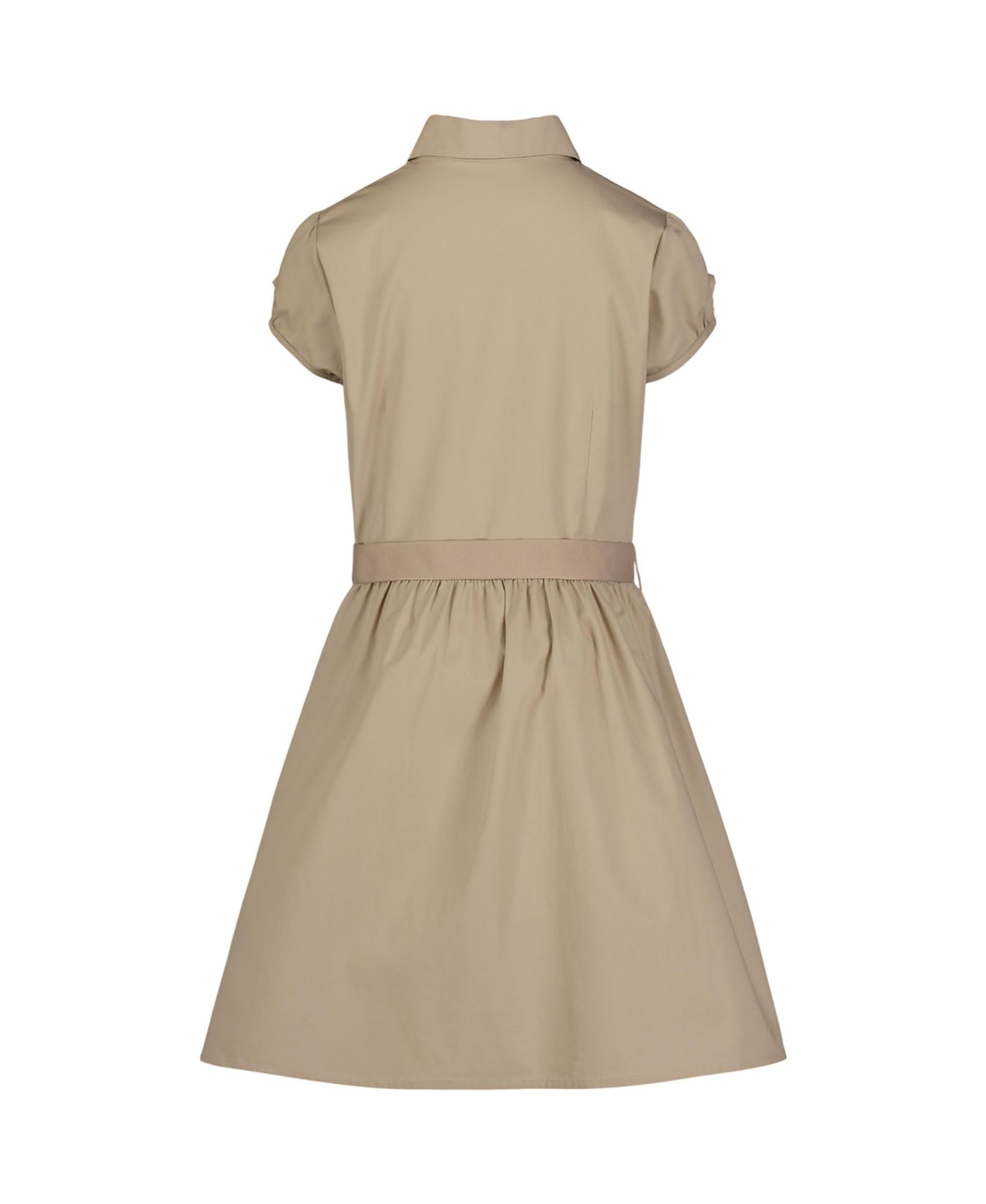 Детское платье Nautica Plus Girls Uniform Belted Poplin Shirt Dress, цвет: Хаки — фото 2