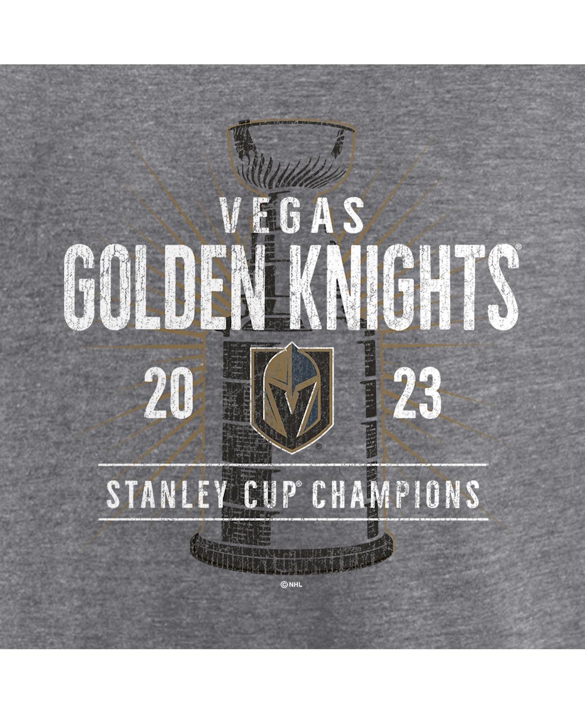 Men's FanaticsVegas Golden Knights 2023 Stanley Cup Champions Shootout Tri-Blend T-shirt - Heather Gray