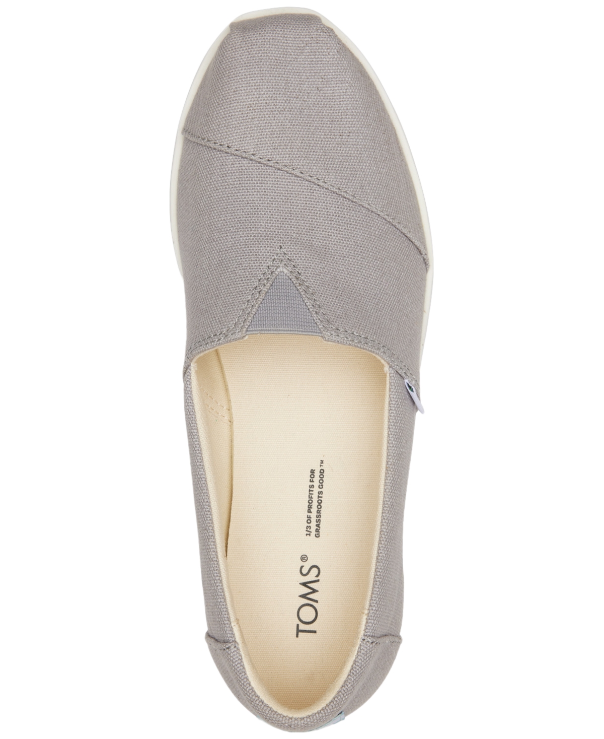 Toms Alp Midform Womens Slip On Heel Slip-on Sneakers In Drizzle Grey Canvas