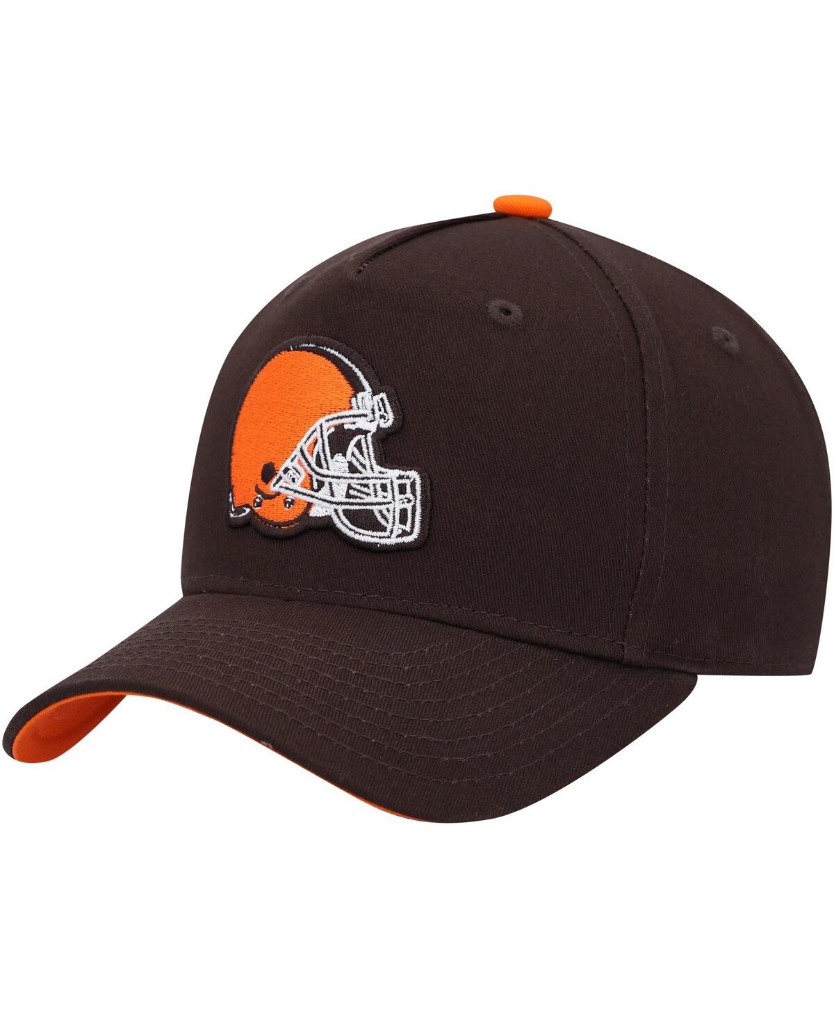 Outerstuff Kids' Big Boys And Girls Brown Cleveland Browns Pre-curved Snapback Hat