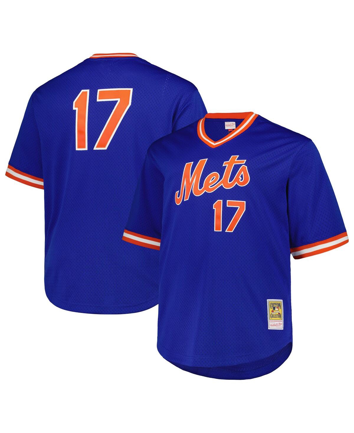 Men's Mitchell & Ness Keith HernandezNew York Mets 1986 Cooperstown Collection Mesh Big and Tall Pullover Jersey - Royal