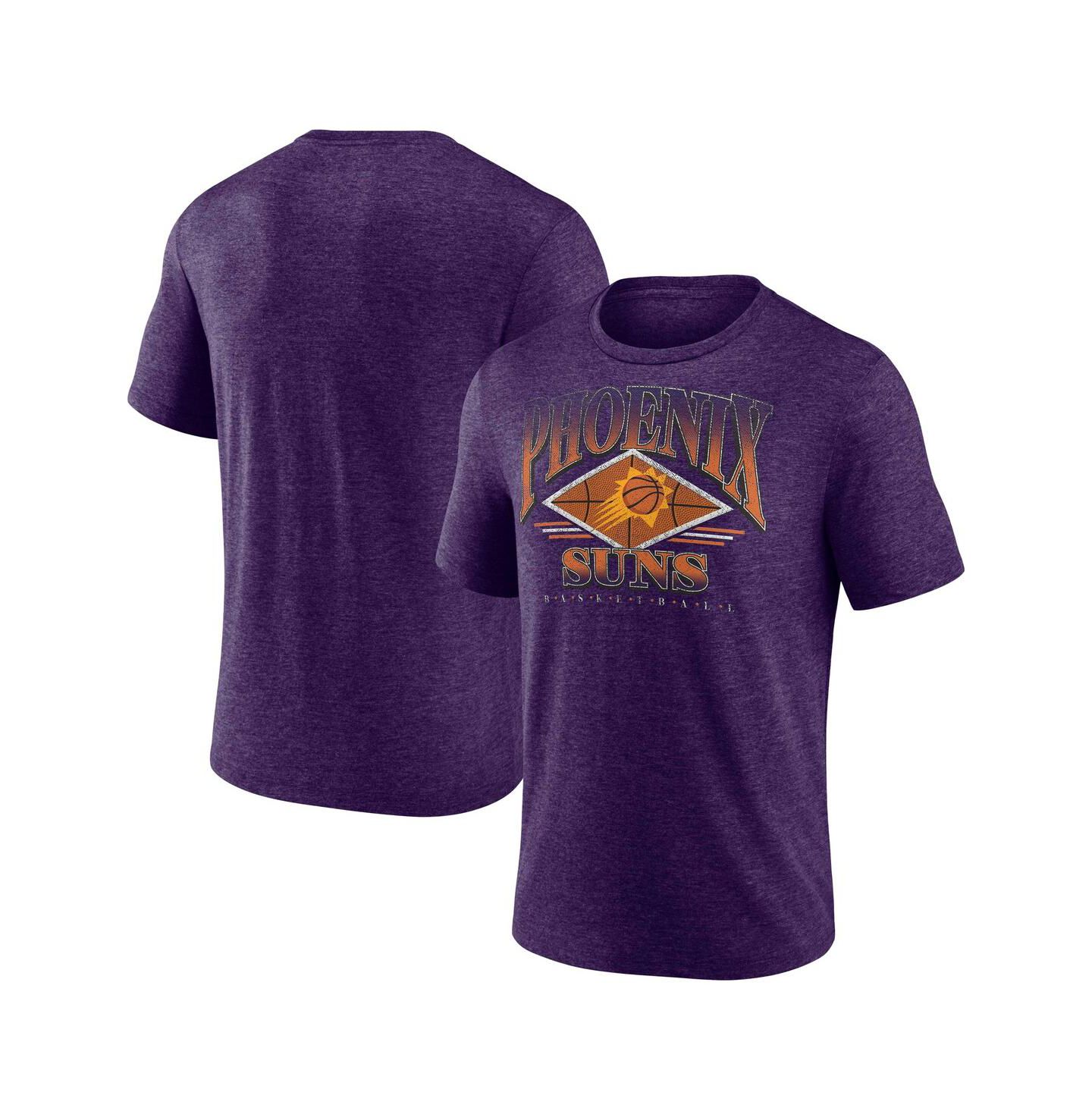 Мужская футболка Fanatics Heather Purple Phoenix Suns True Classics Power Phase Tri-Blend — фото 1