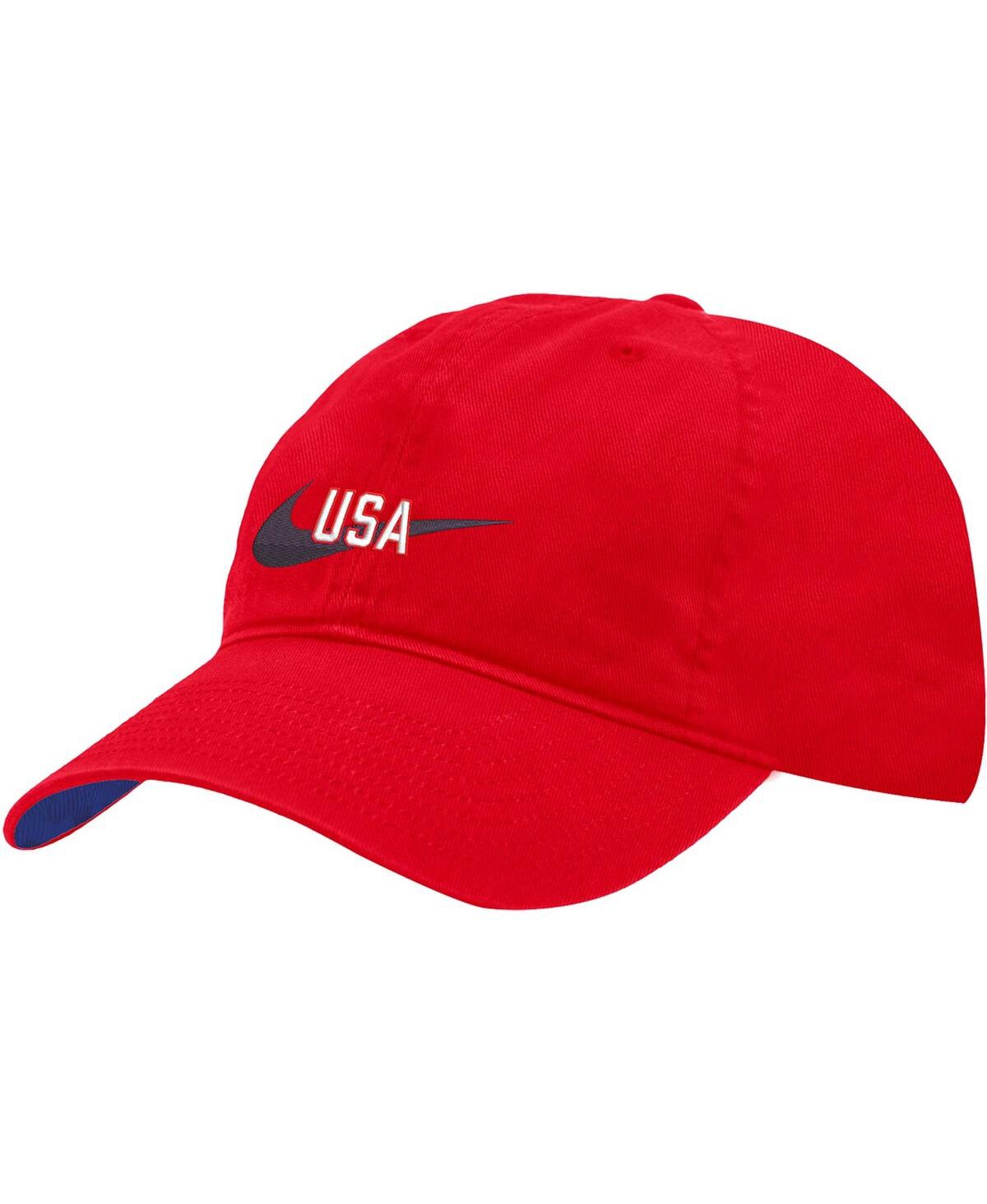 Nike Red Uswnt Campus Adjustable Hat In Red