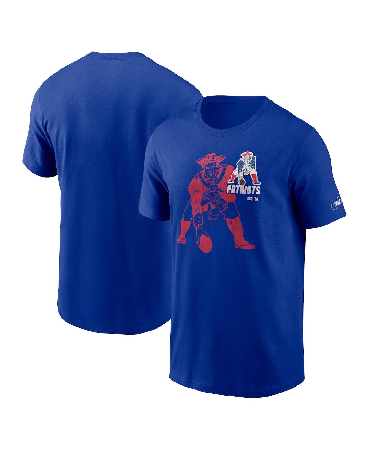 Shop Nike Men's  Royal New England Patriots Logo Essential T-shirt