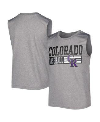 MLB Productions Youth Black Colorado Rockies Logo T-Shirt Size: Small