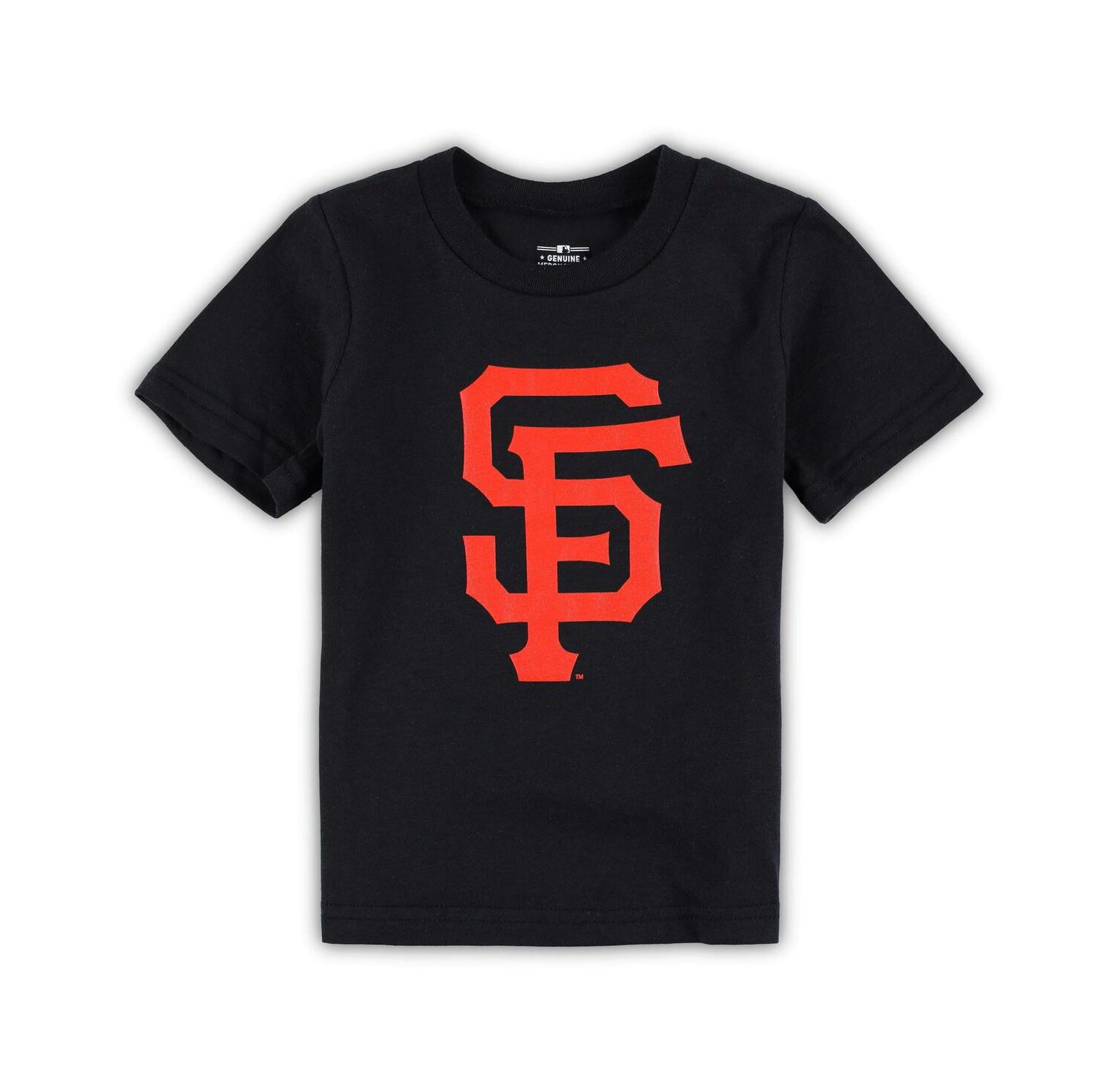 Infant Boys and Girls Black San Francisco Giants Team Crew Primary Logo T-shirt