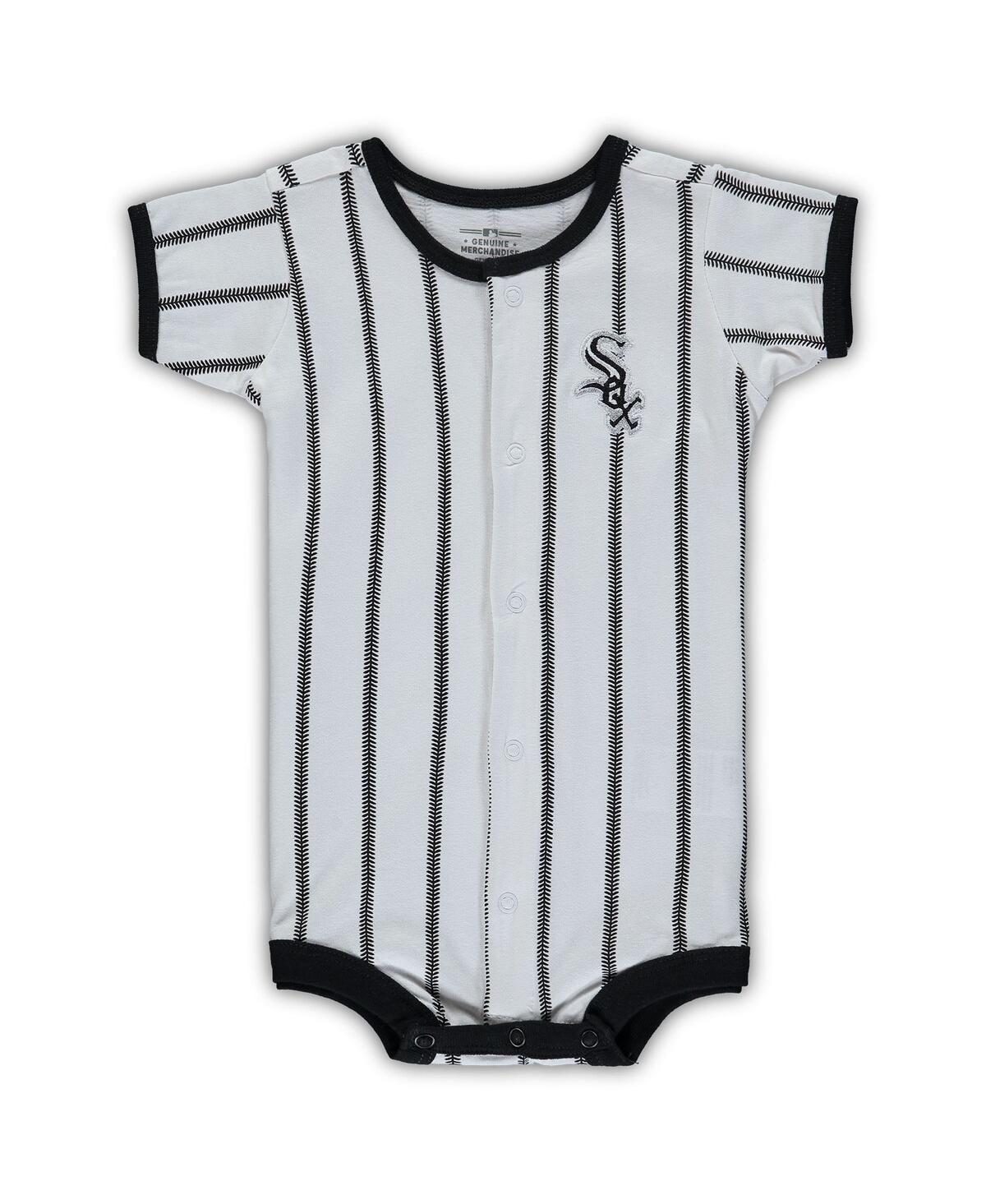Shop Outerstuff Infant Boys And Girls White Chicago White Sox Pinstripe Power Hitter Coverall