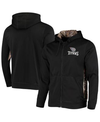 Men's Black, Realtree Camo Tennessee Titans Decoy Tech Fleece Full-Zip Hoodie