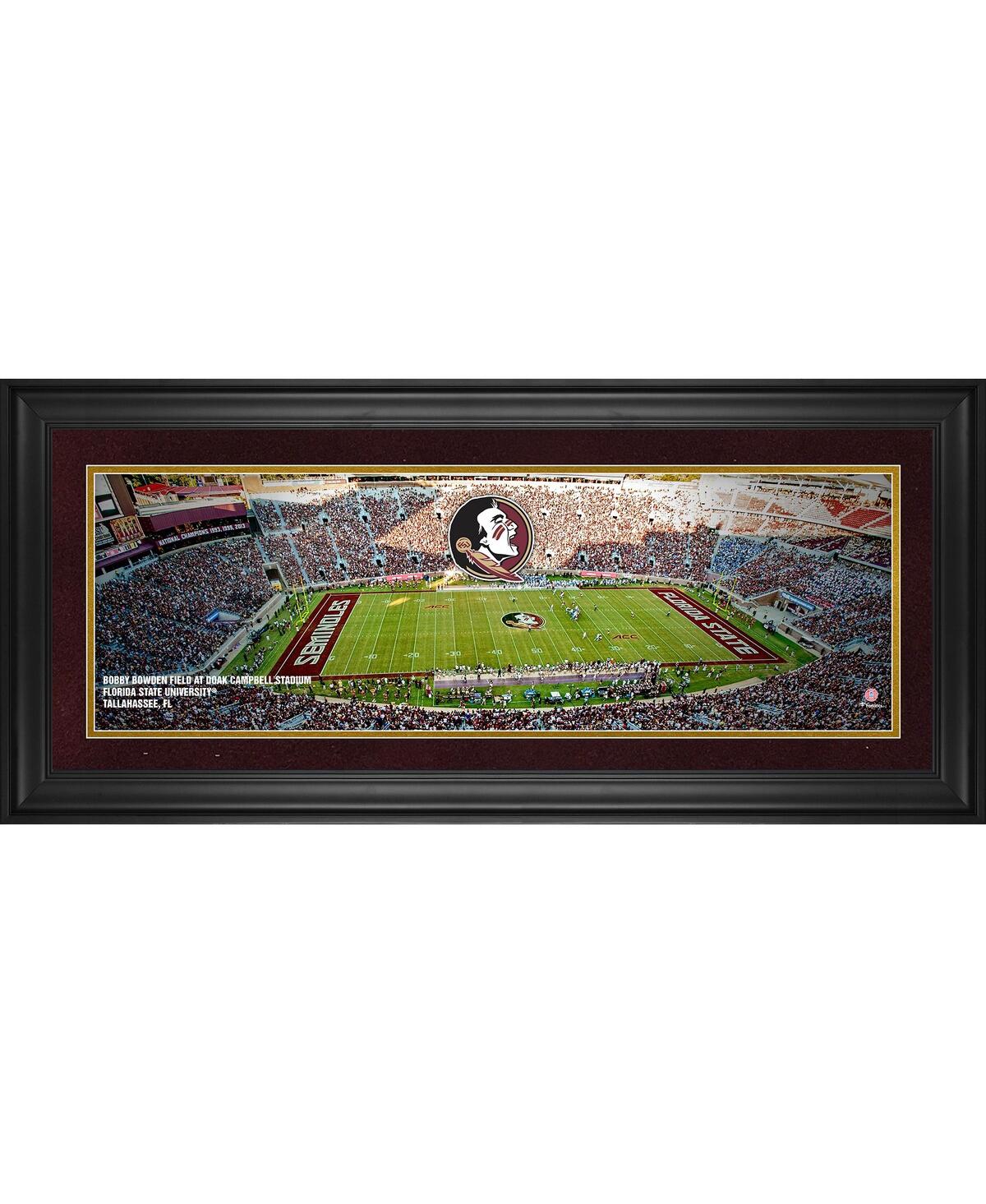 Fanatics Authentic Florida State Seminoles Framed 10" X 30" Bobby Bowden Field At Doak Campbell Stadium Panoramic Photo In Multi