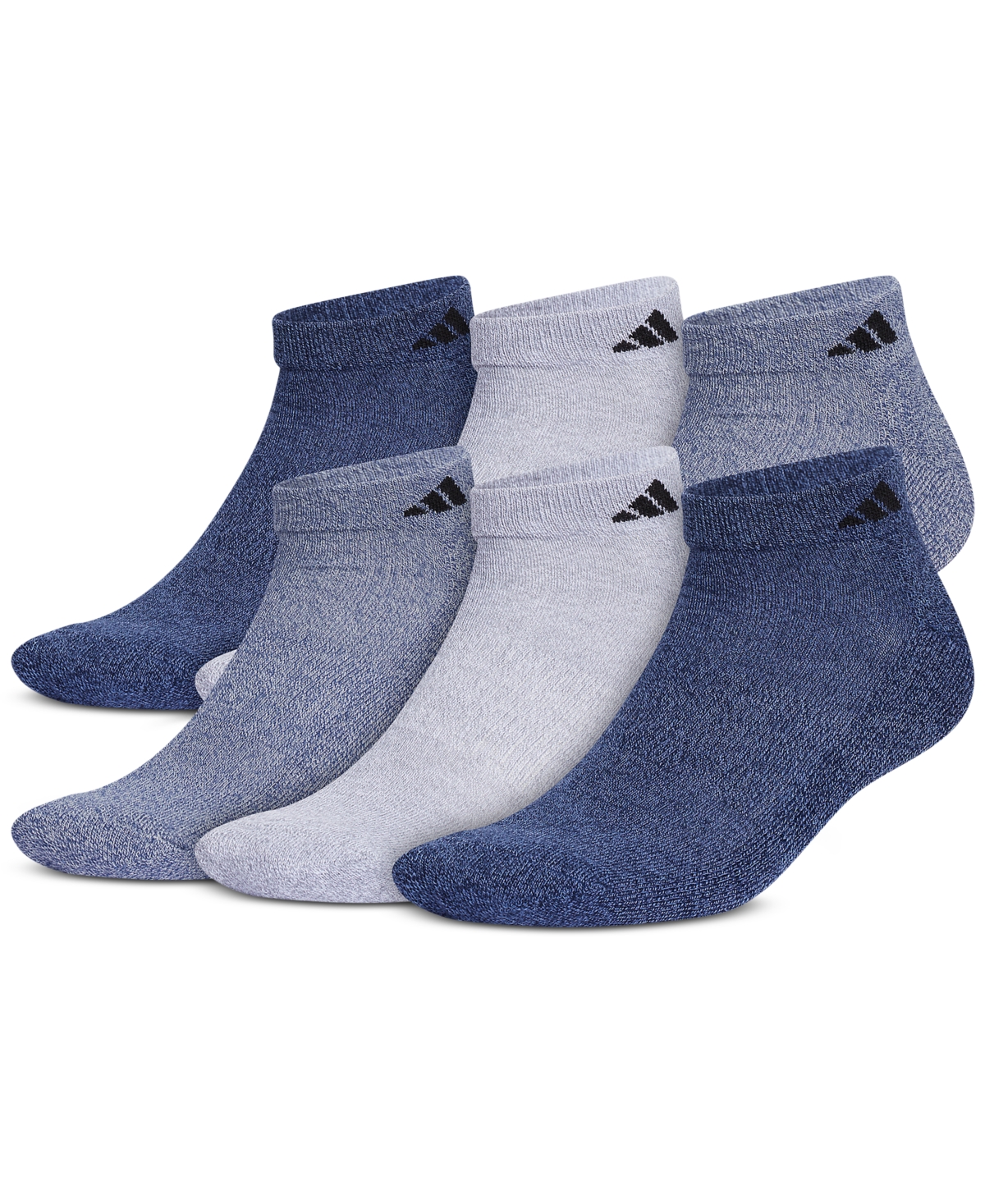 Adidas Originals Men's 6-pk.athletic Cushioned Quarter Socks In Navy
