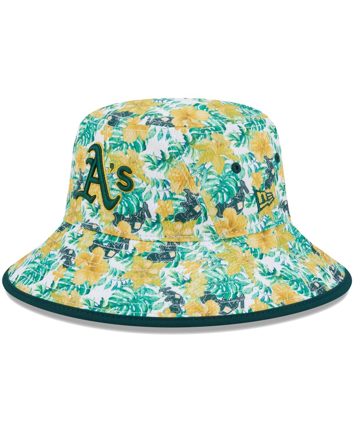 Shop New Era Men's  Oakland Athletics Tropic Floral Bucket Hat In Green