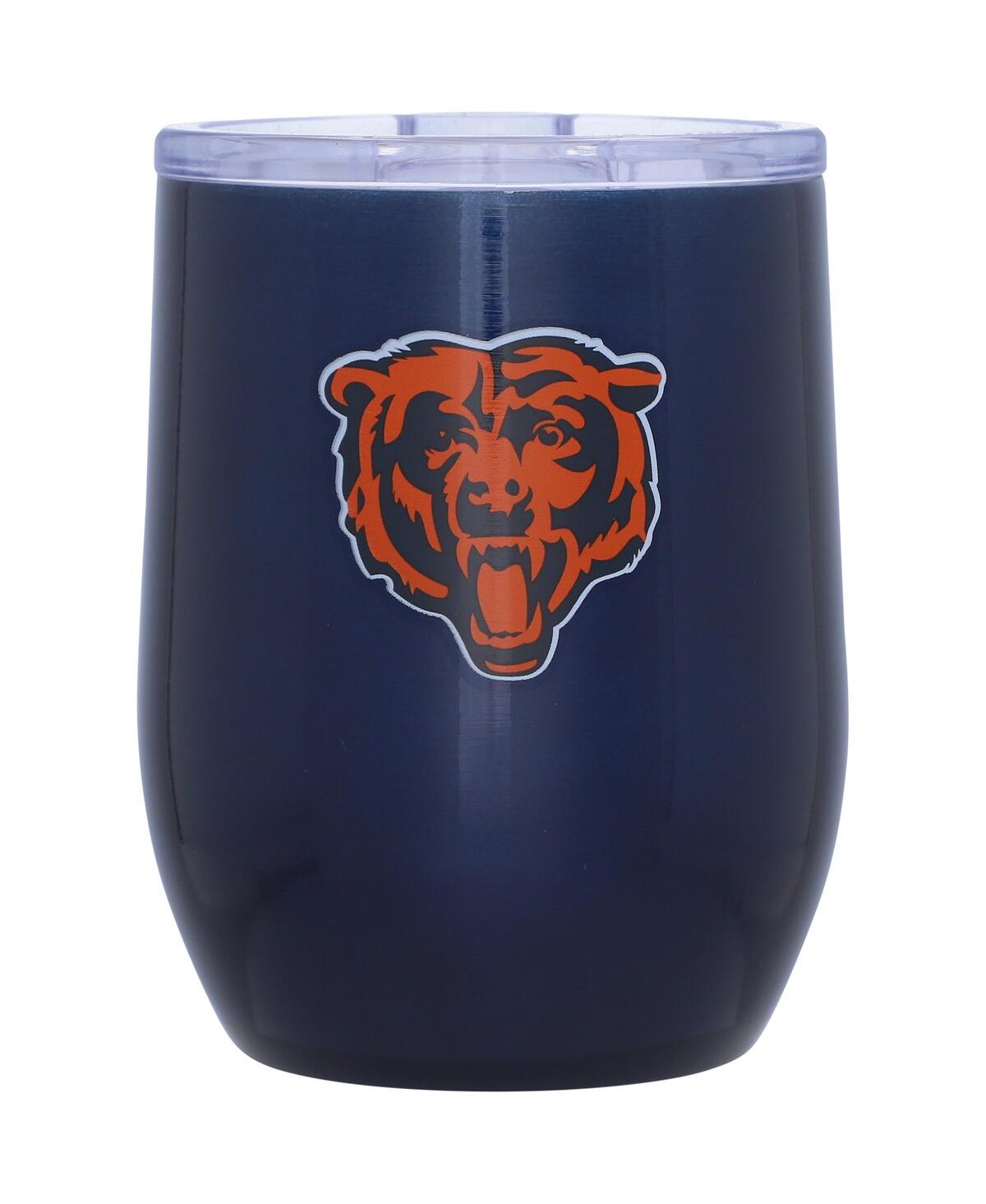 Logo Brands Chicago Bears 16 oz Game Day Stainless Curved Tumbler In Navy