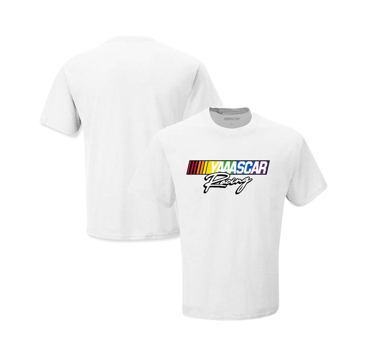 Men's White NASCAR Racing T-shirt