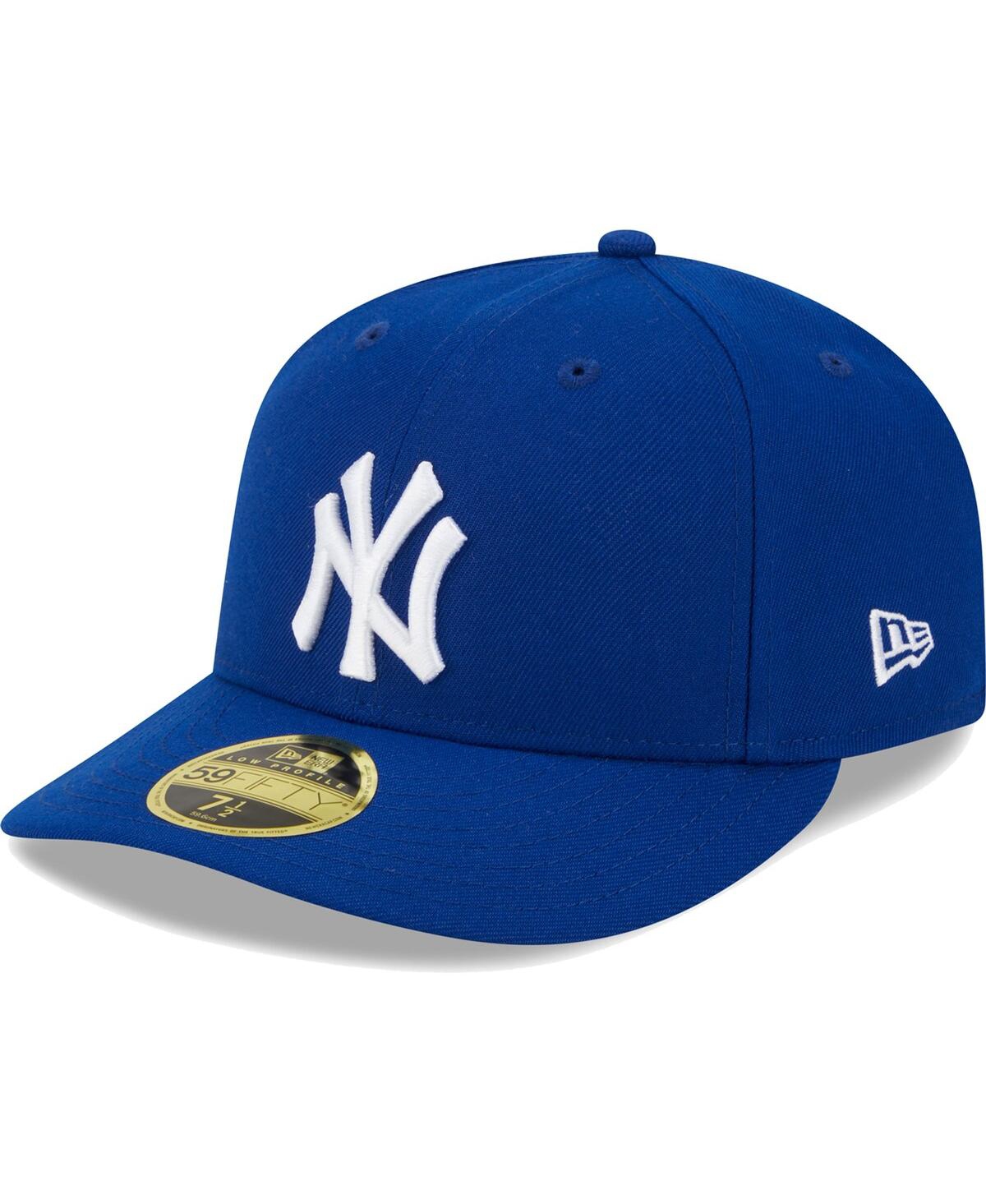 NEW ERA MEN'S NEW ERA ROYAL NEW YORK YANKEES WHITE LOGO LOW PROFILE 59FIFTY FITTED HAT 