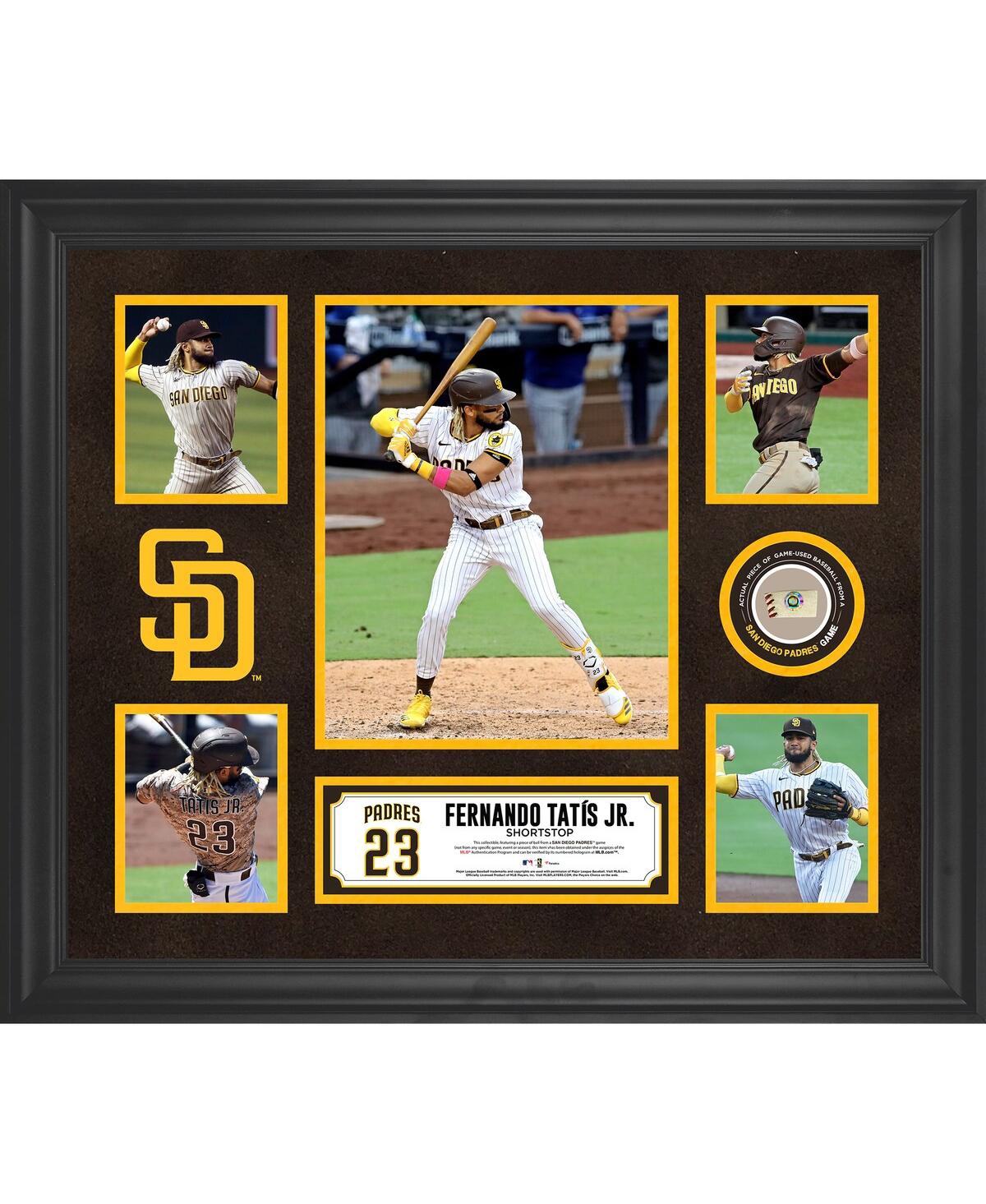 Fanatics Authentic Fernando Tatis Jr. San Diego Padres Framed 5-photo Collage With Piece Of Game-used Ball In Multi