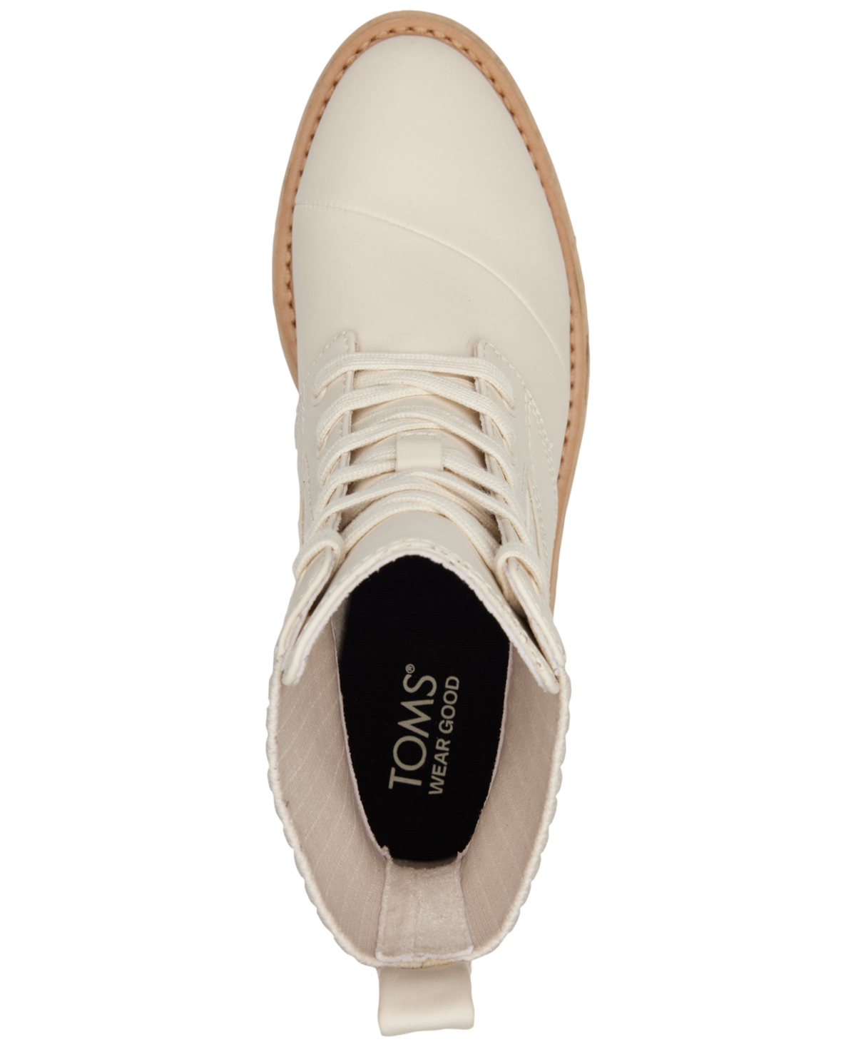 Toms Women's Ionie Lace-Up Lug Sole Combat Boots