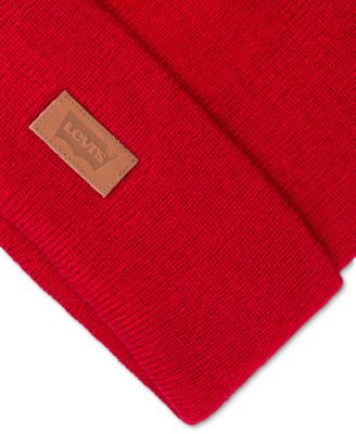 Levi’s All Season Comfy Leather Logo Patch Hero Beanie