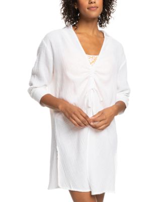 Roxy - Juniors' Sun And Limonade Cotton Swim Dress Cover-Up