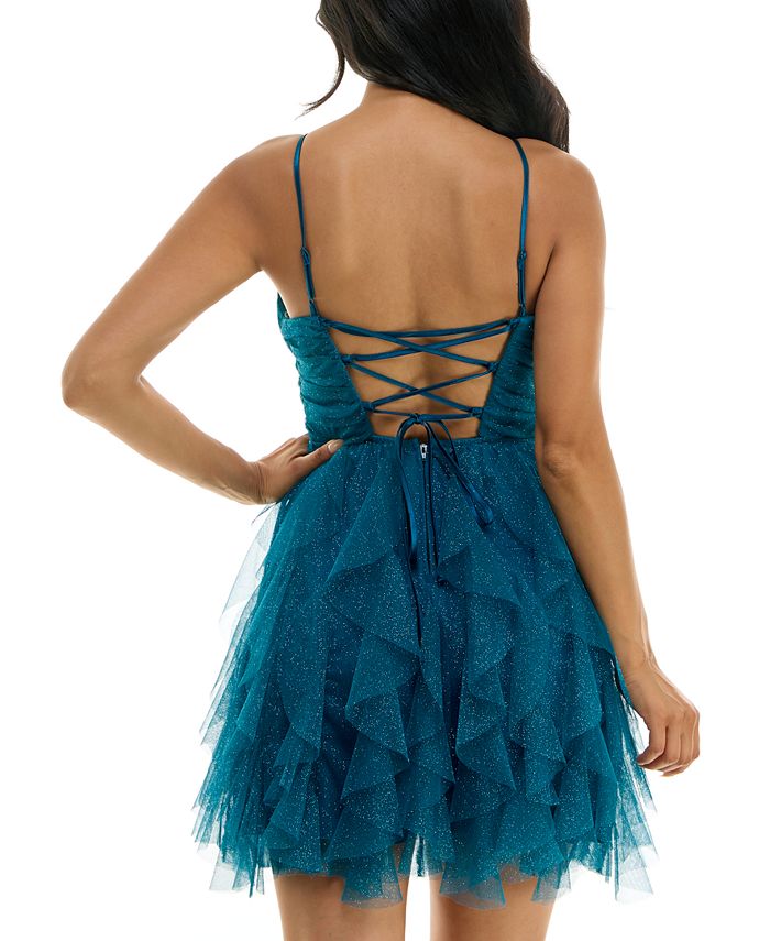 pear culture Juniors' Emma CorkscrewRuffled Dress Macy's