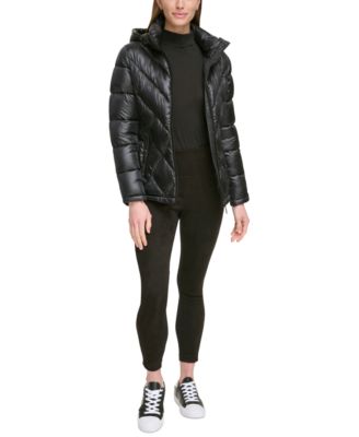 Women's Shine Hooded Packable Puffer Coat, Created for Macy's