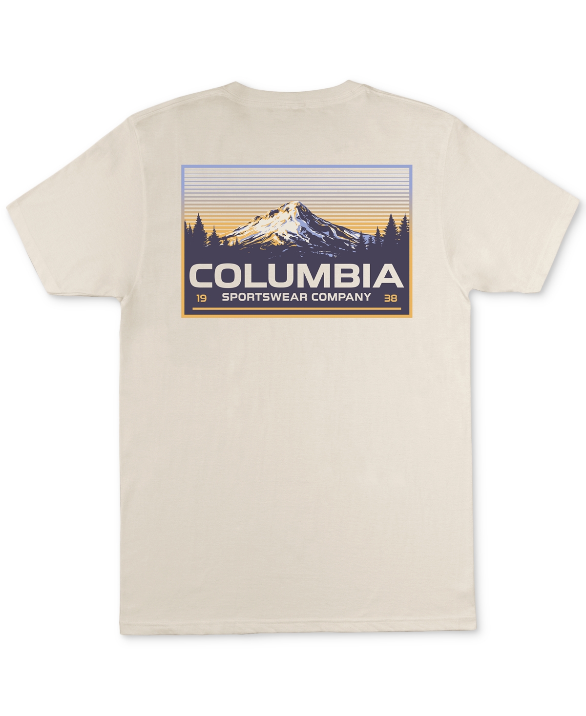 Columbia Men's Den Regular-fit Logo Graphic T-shirt In Chalk