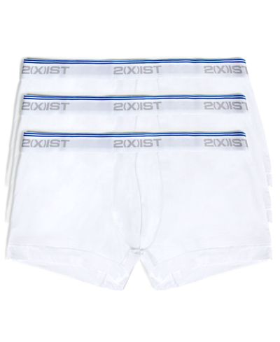 2(x)ist Men's Cotton Stretch No-Show Trunks 3-Pack
