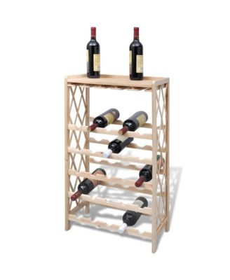 Wine Rack for 25 Bottles Solid Fir Wood