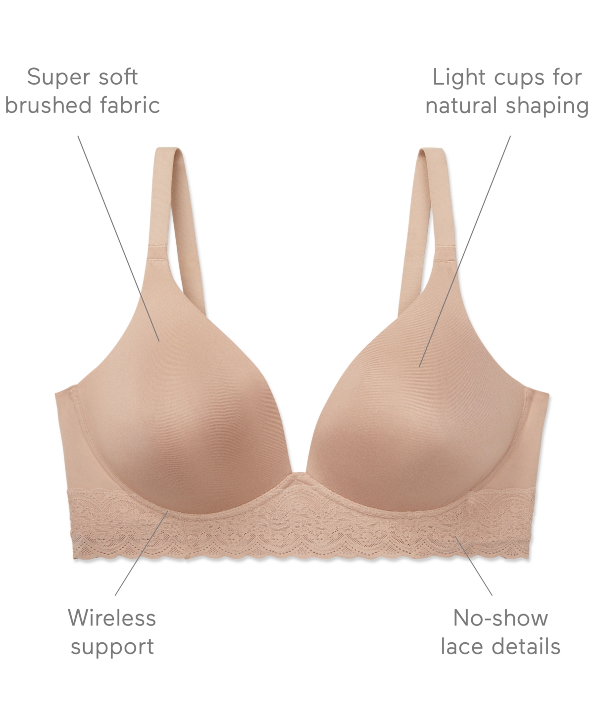 New Warners Cloud 9 Contour,Element of Bliss Lift Wirefree Bra