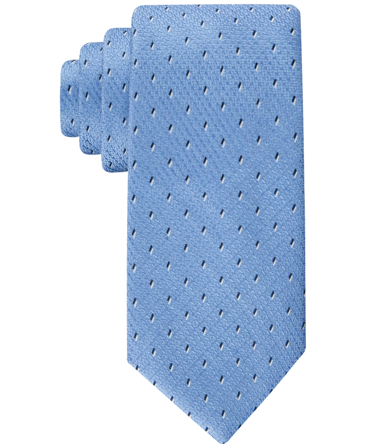 Tommy Hilfiger Men's Textured Geo-print Tie In Light Pastel Blue