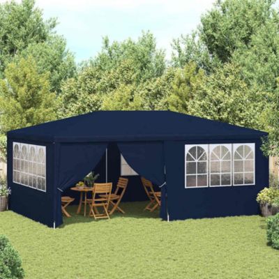 Professional Party Tent with Side Walls 13.1'x19.7' Blue 0.3 oz/ft²