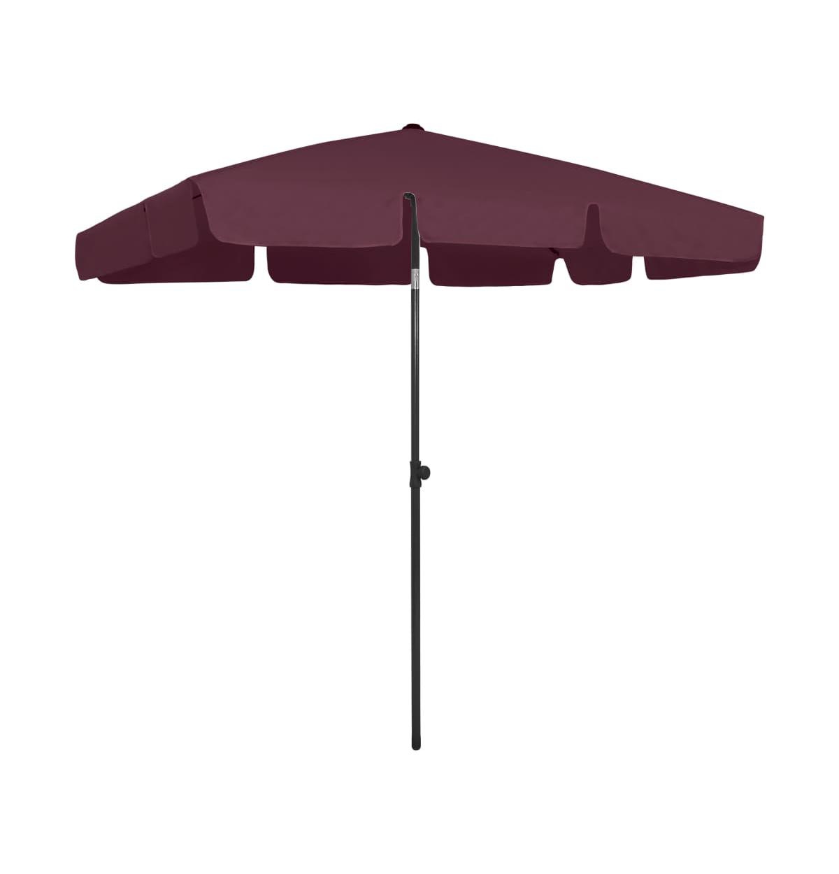 Beach Umbrella Bordeaux Red 78.7"x49.2" - Red