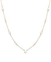 Cultured Freshwater Pearl (6-7mm) Double Strand 18 Collar Necklace