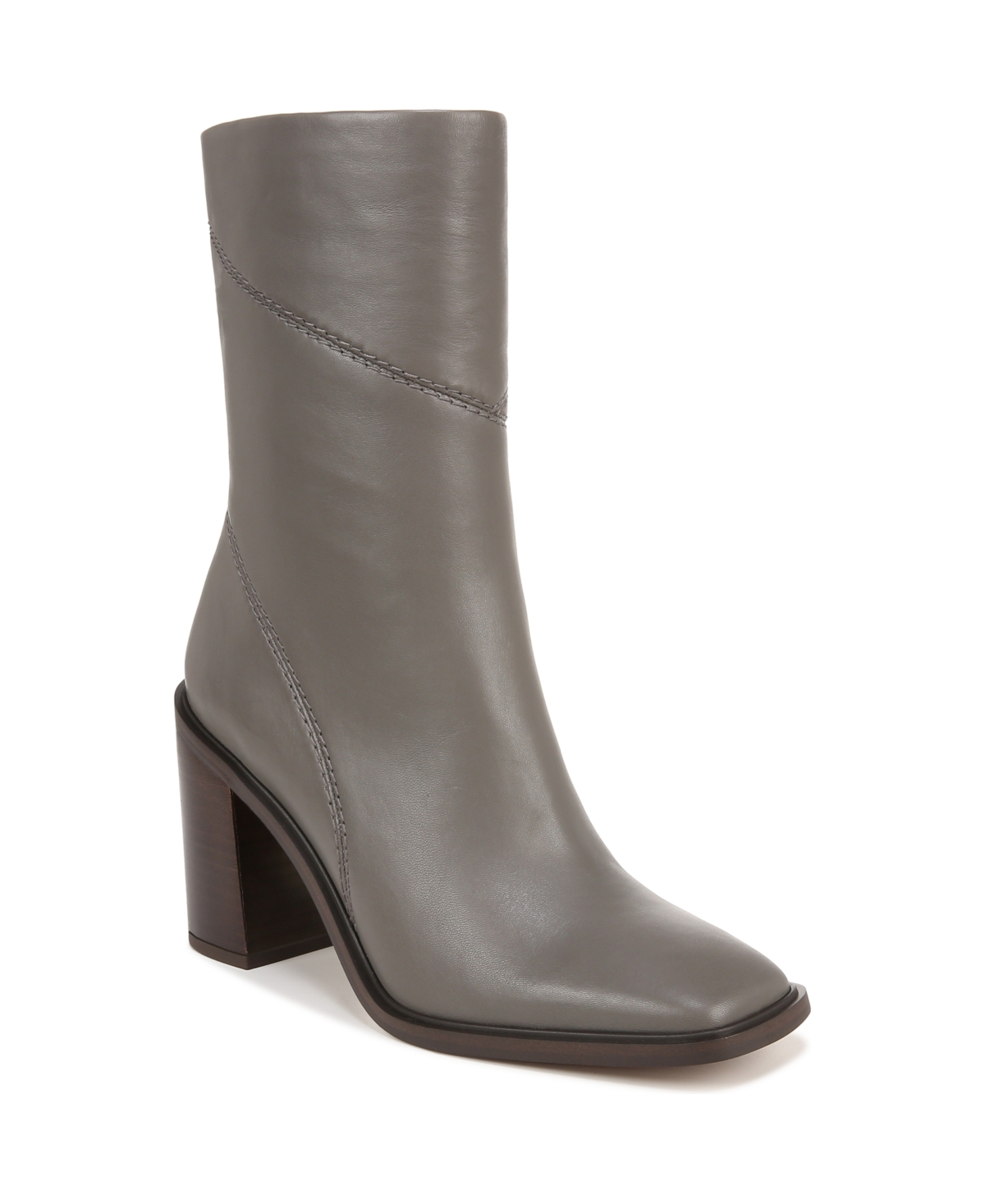 Franco Sarto Stevie Mid Shaft Boots In Graphite Grey Leather