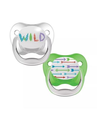 Dr Browns Baby Dr Browns PreVent Wild Pacifiers 6-18m 2 Pack Neutral - Green 16$