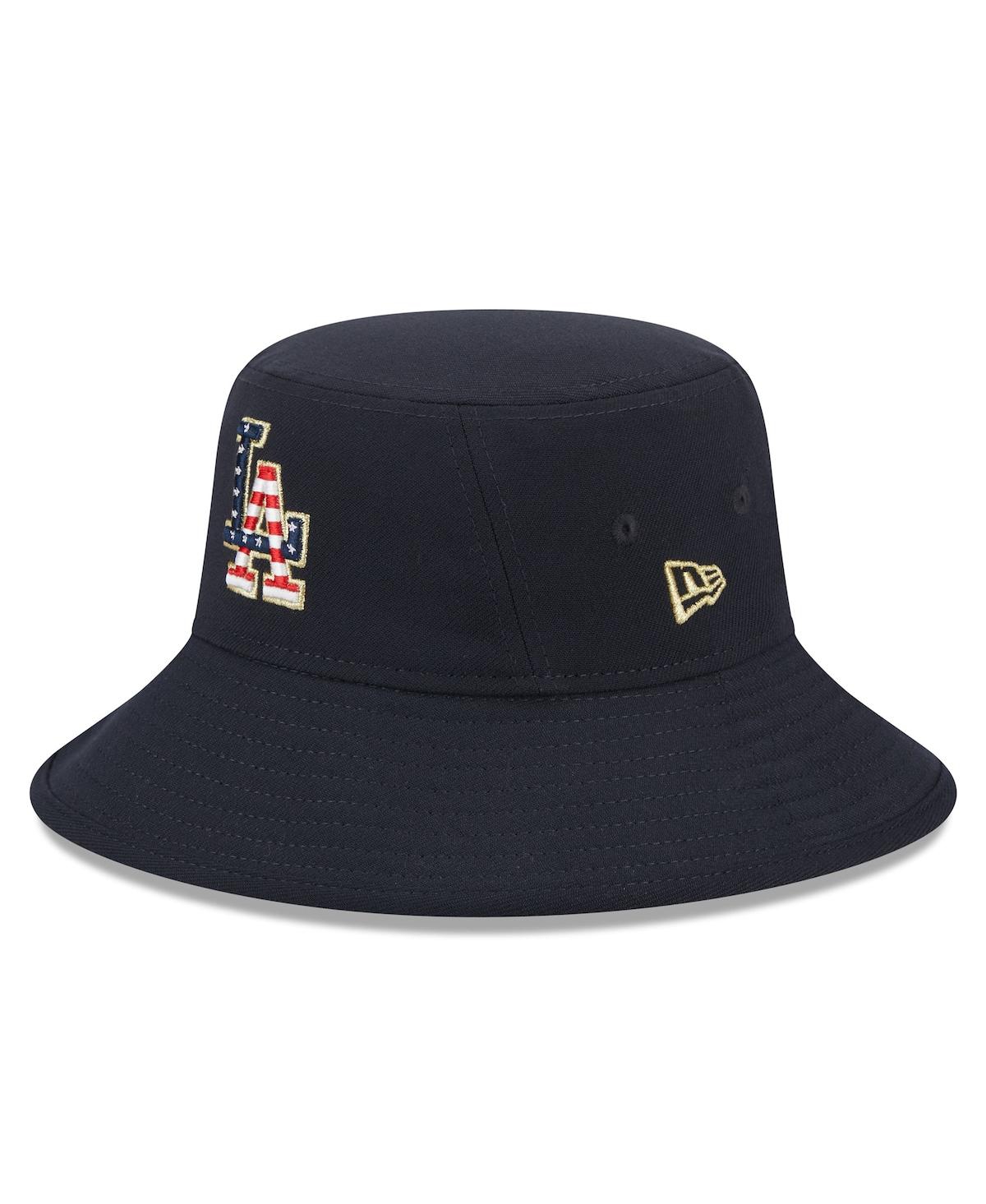 New Era Men's  Navy Los Angeles Dodgers 2023 Fourth Of July Bucket Hat