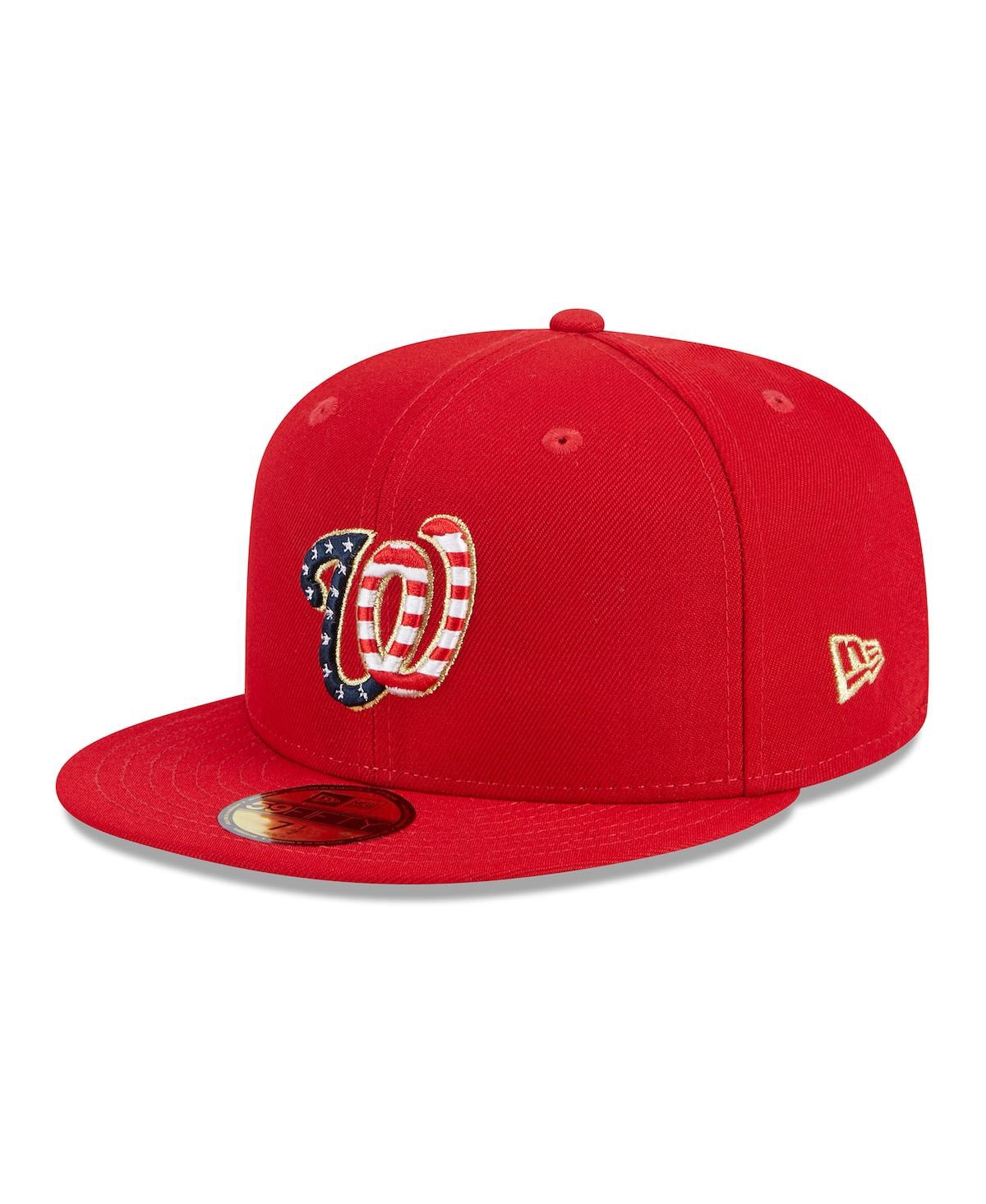 Shop New Era Men's  Red Washington Nationals 2023 Fourth Of July 59fifty Fitted Hat