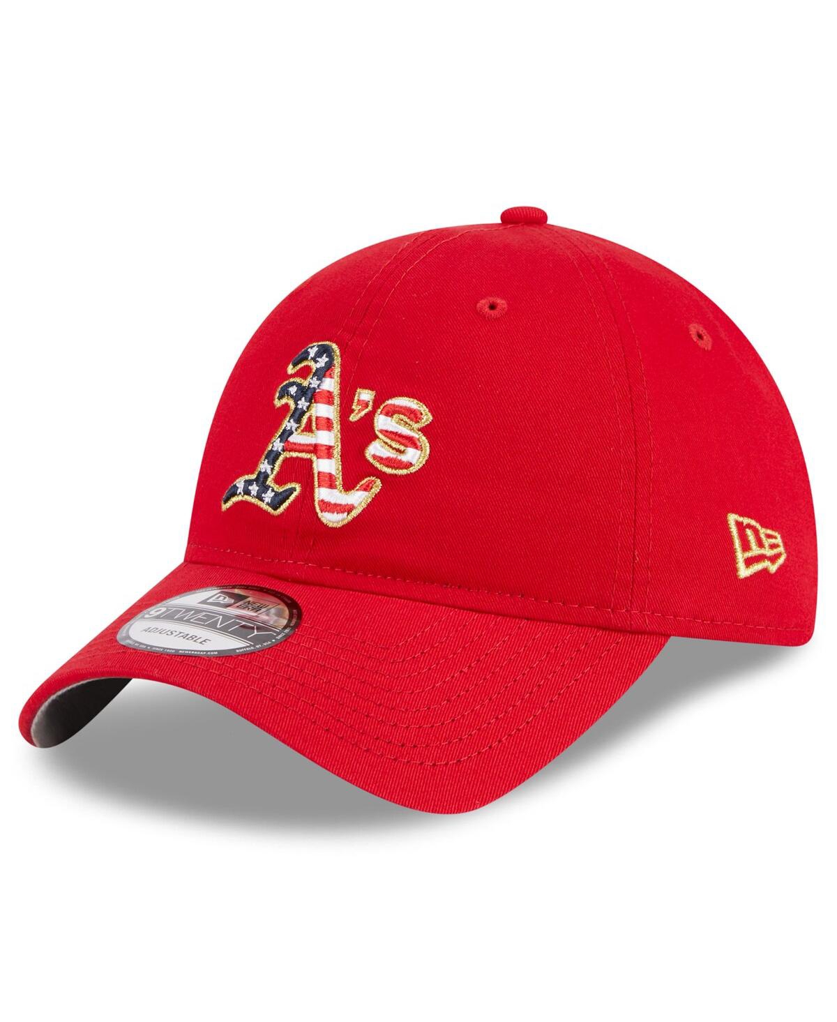 New Era Women's  Red Oakland Athletics 2023 Fourth Of July 9twenty Adjustable Hat In Red