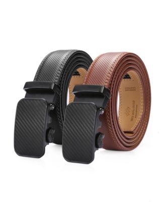Men's Diagonal Weave 2 Pack Ratchet Belt