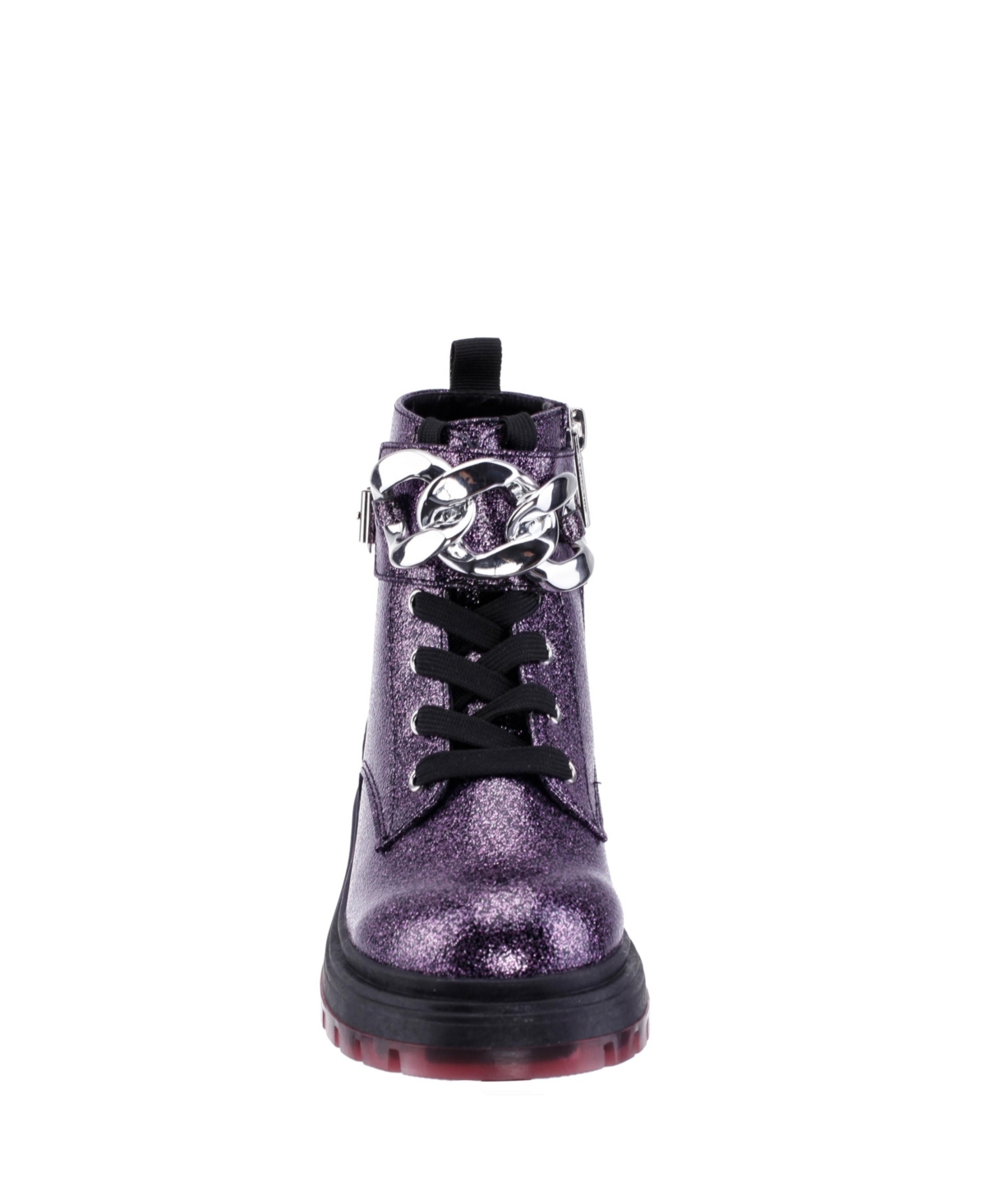 Nina Little Girls Weslyn Glitter Exterior Lace Up Boot