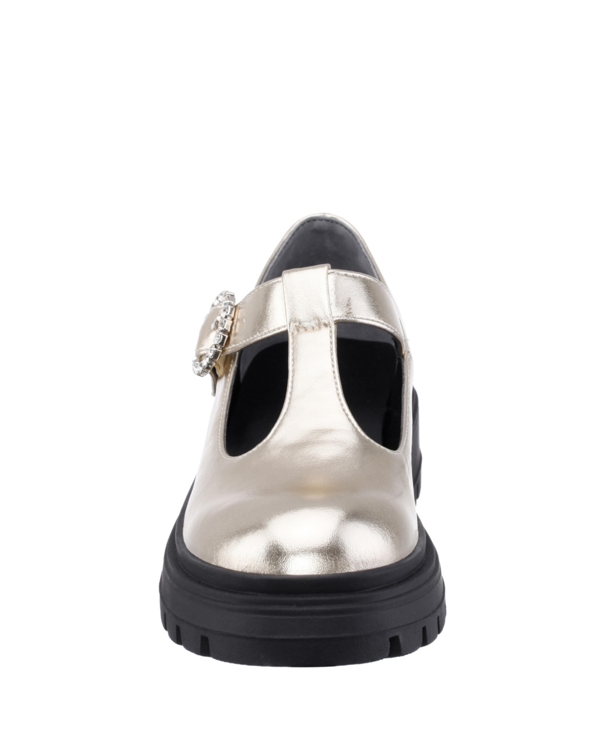 Nina Big Girls Stassi Rhinestone Buckle T-Strap Mary Jane Shoe