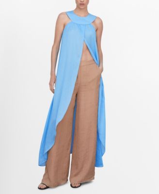 MANGO Women's Pleated Halter Neck Dress - Macy's