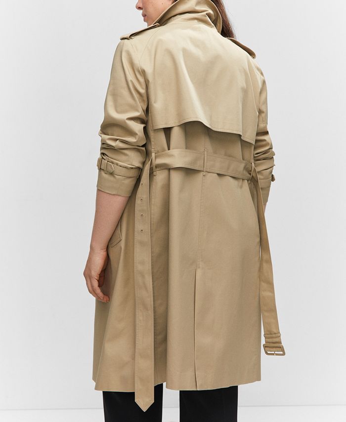 MANGO Women's Belt Detail Classic Trench Coat Macy's