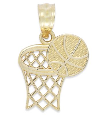 hoop 14k charm basketball gold macy watches jewelry
