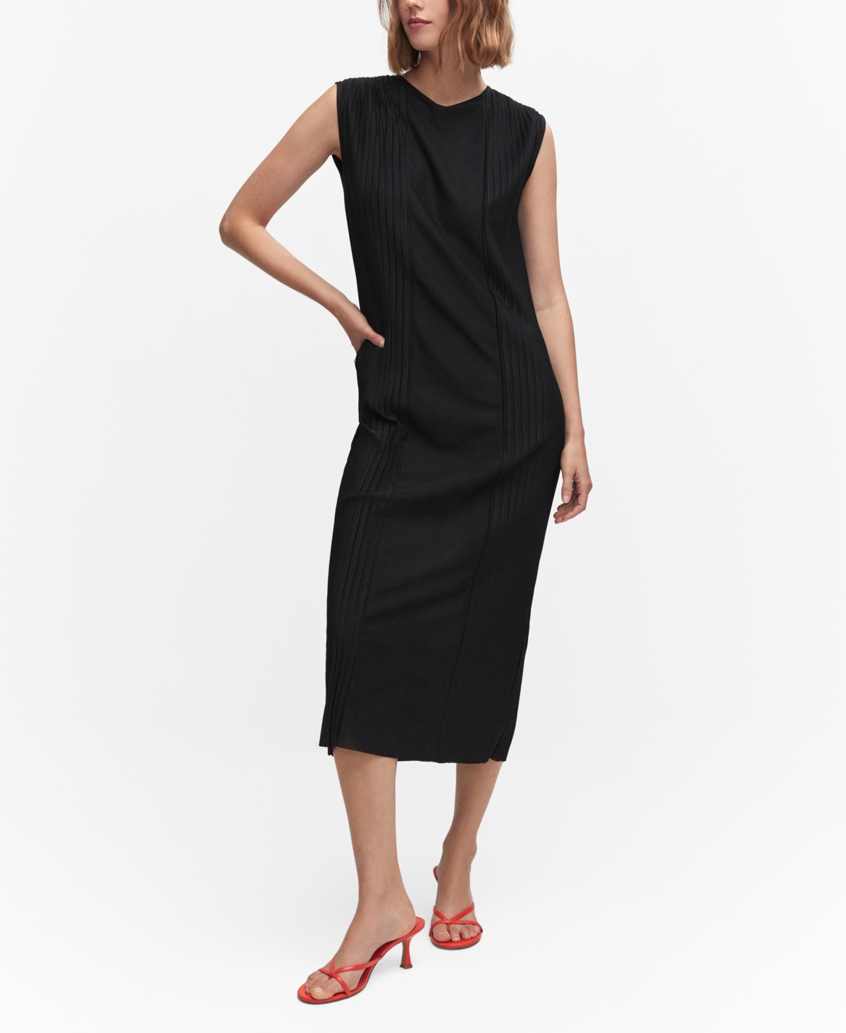 Mango Dress Black In Black