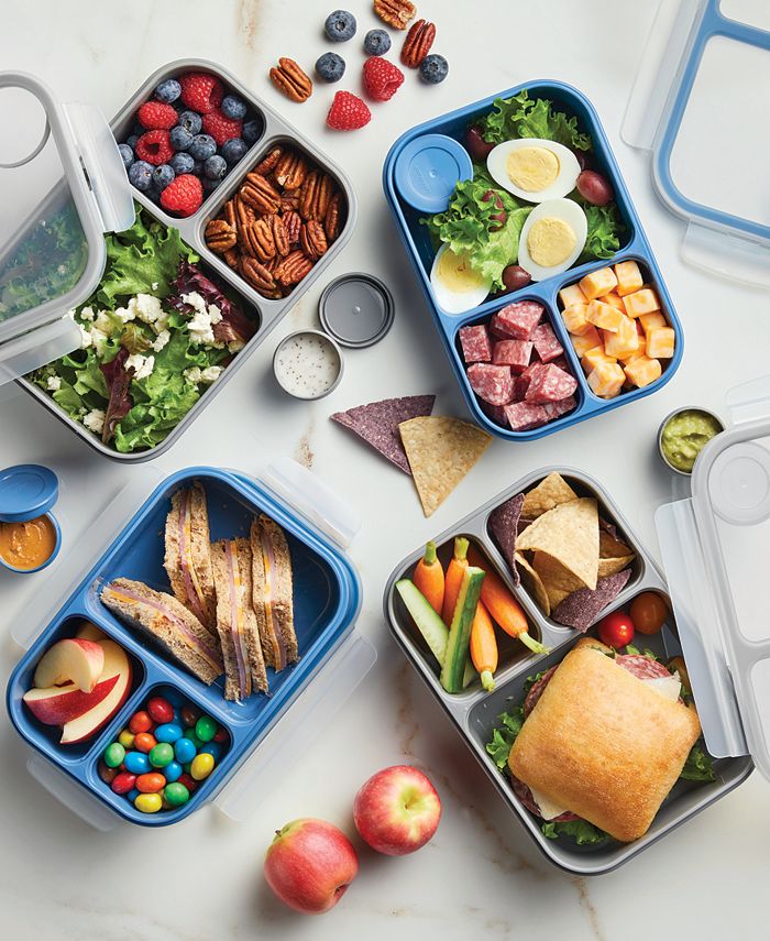 Lock n Lock On The Go Meals Three Compartment Divided Lunch Container ...