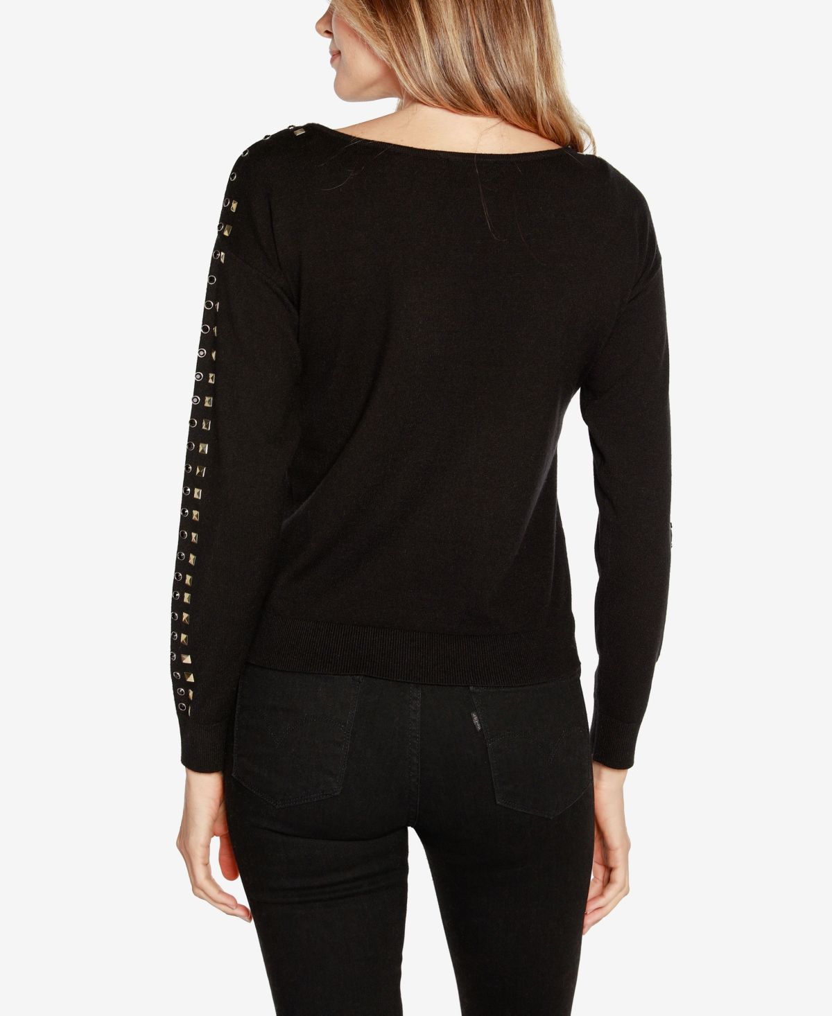 BelldiniLabel Women's Embellished Boatneck Sweater - Black